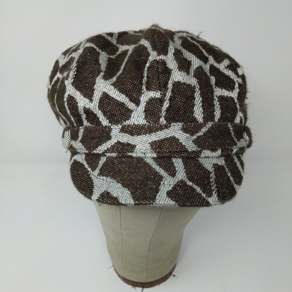 Angela & William Cheetah Print Pattern Hat Brown White OSFA Logo - Picture 3 of 11